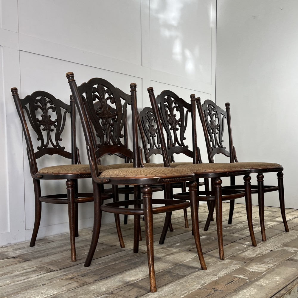 Set of 6 Early 20th C. Bentwood Dining Chairs View VI