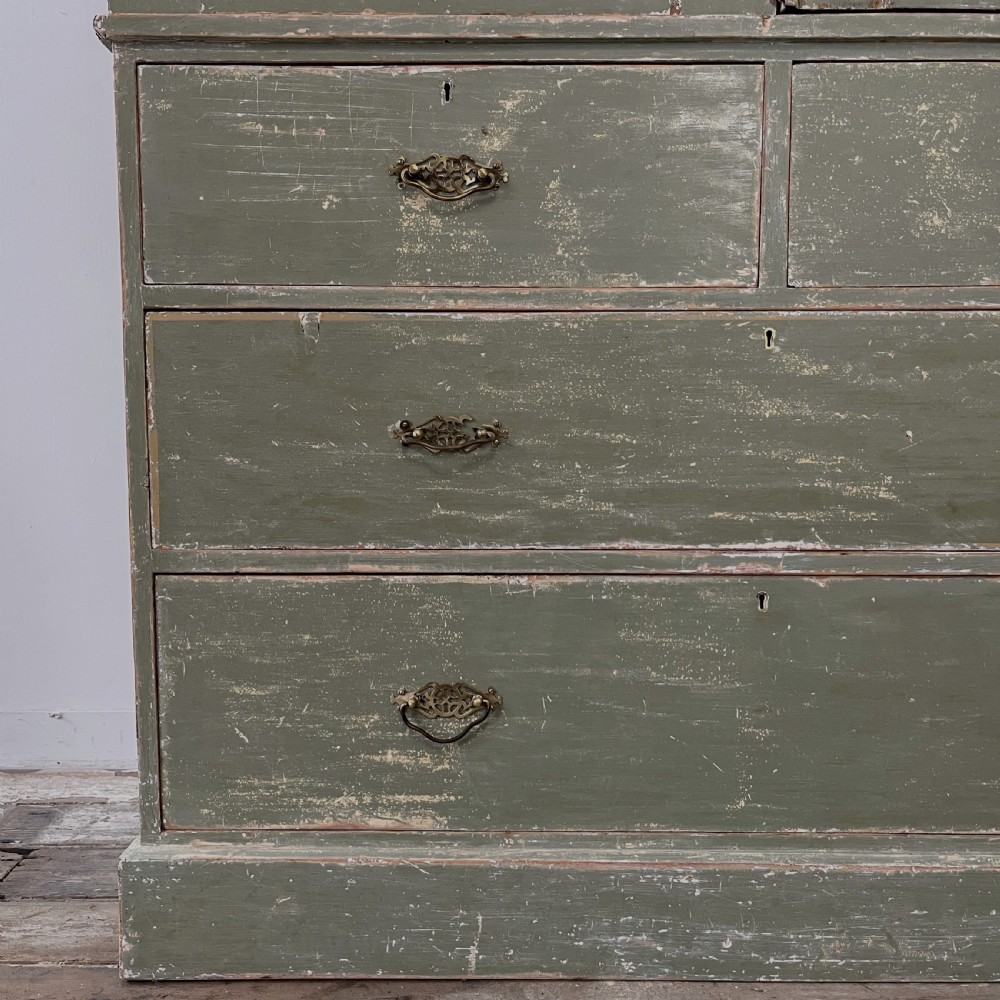 Victorian Painted Pine Linen Cupboard View VII