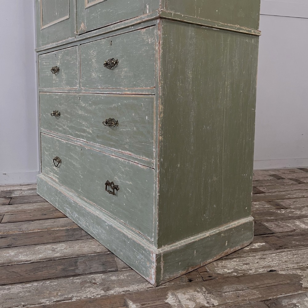 Victorian Painted Pine Linen Cupboard View XII