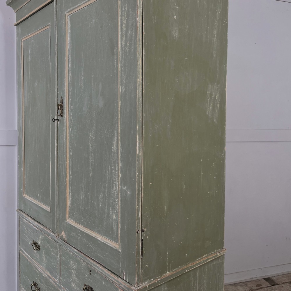 Victorian Painted Pine Linen Cupboard View XIII