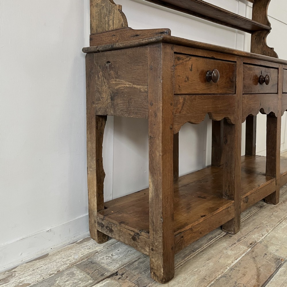 18th C. Welsh Carmarthenshire Oak Dresser View IX