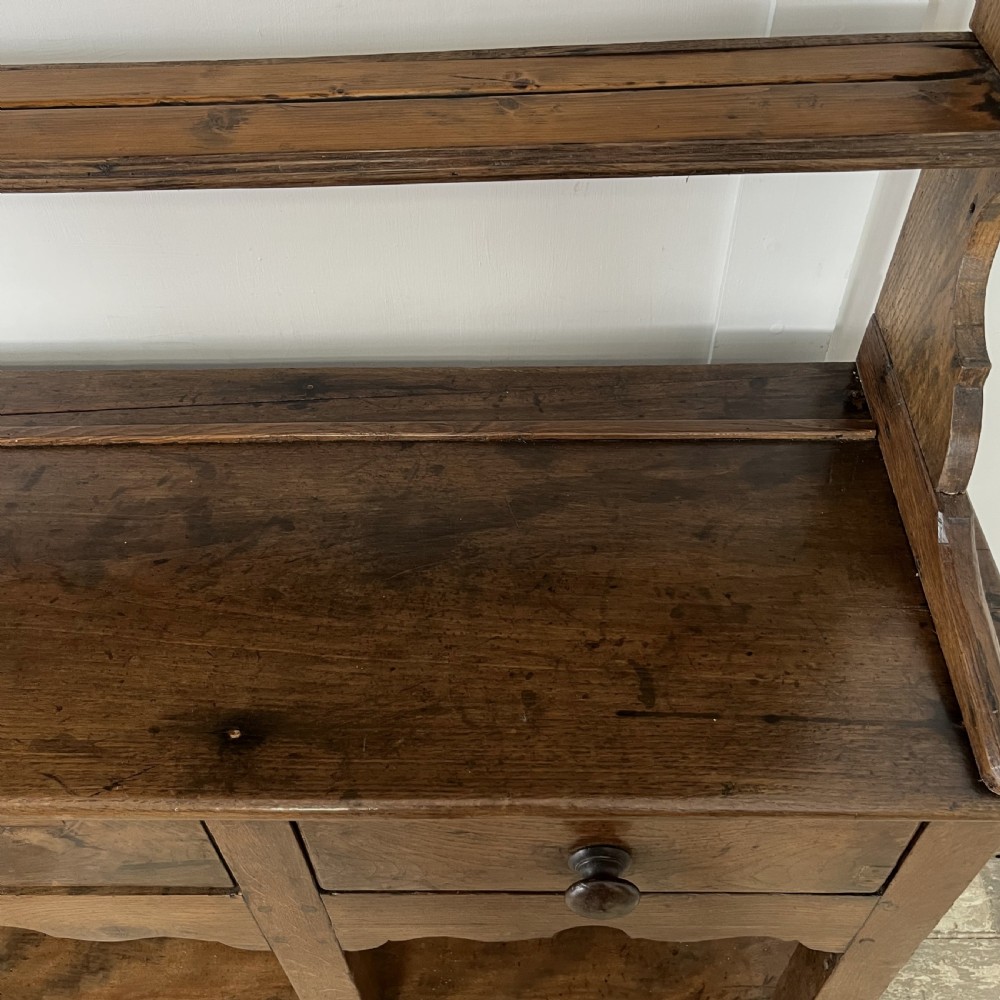 18th C. Welsh Carmarthenshire Oak Dresser View XVI