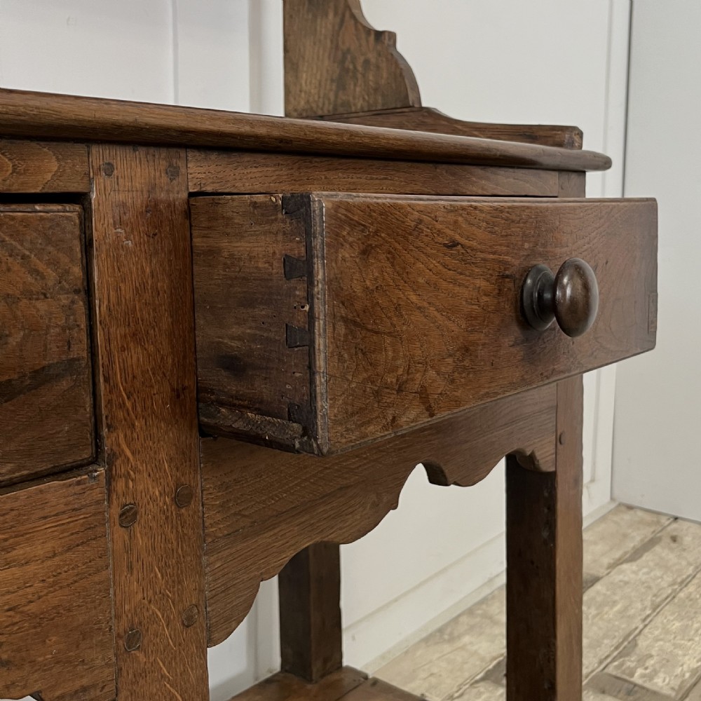 18th C. Welsh Carmarthenshire Oak Dresser View XVII