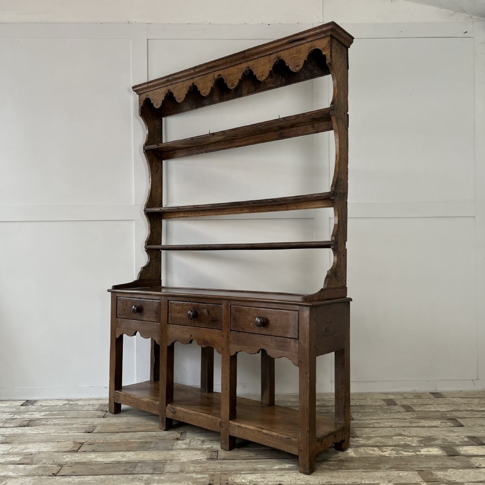 18th C. Welsh Carmarthenshire Oak Dresser View XX