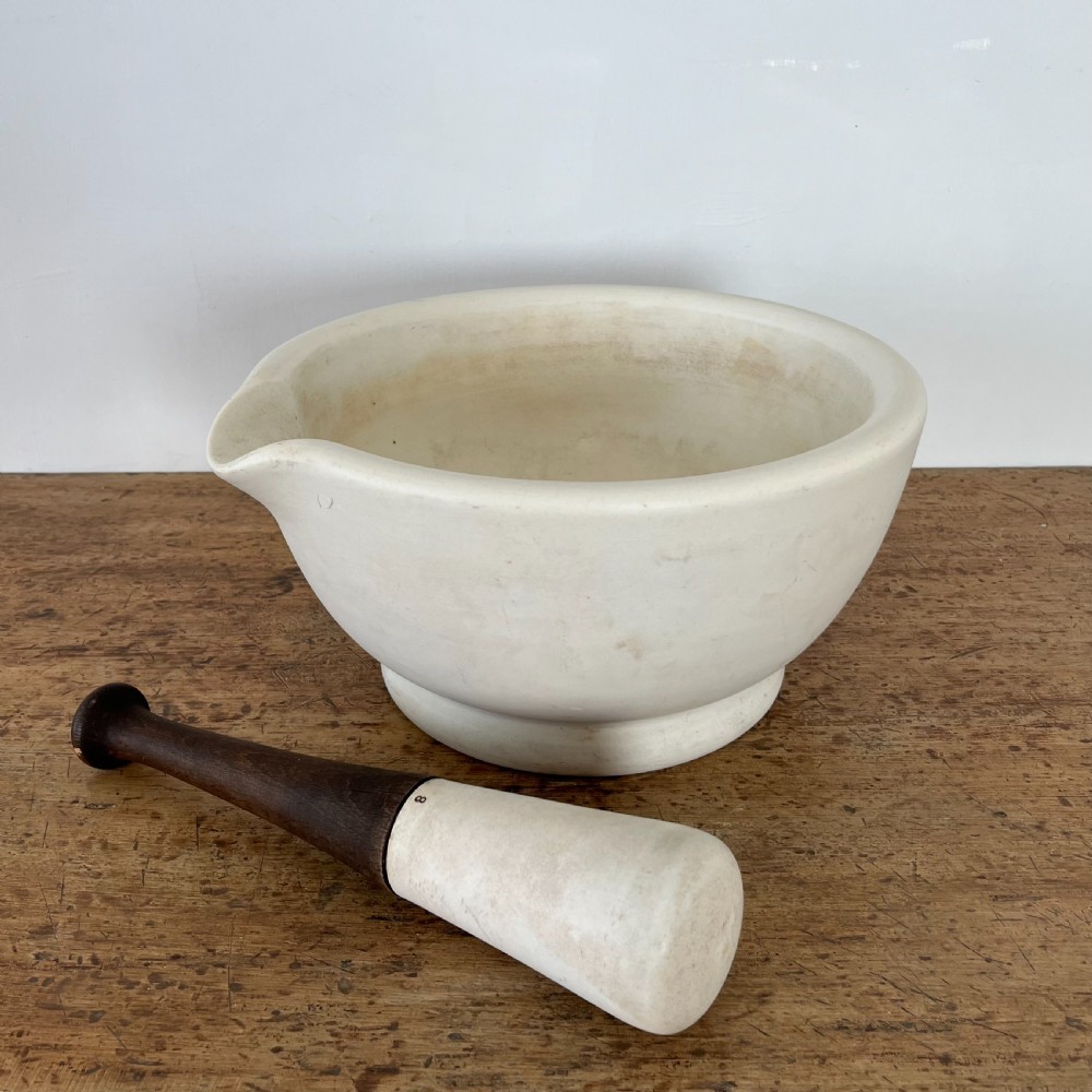 Large Victorian Ceramic Pestle & Mortar View III