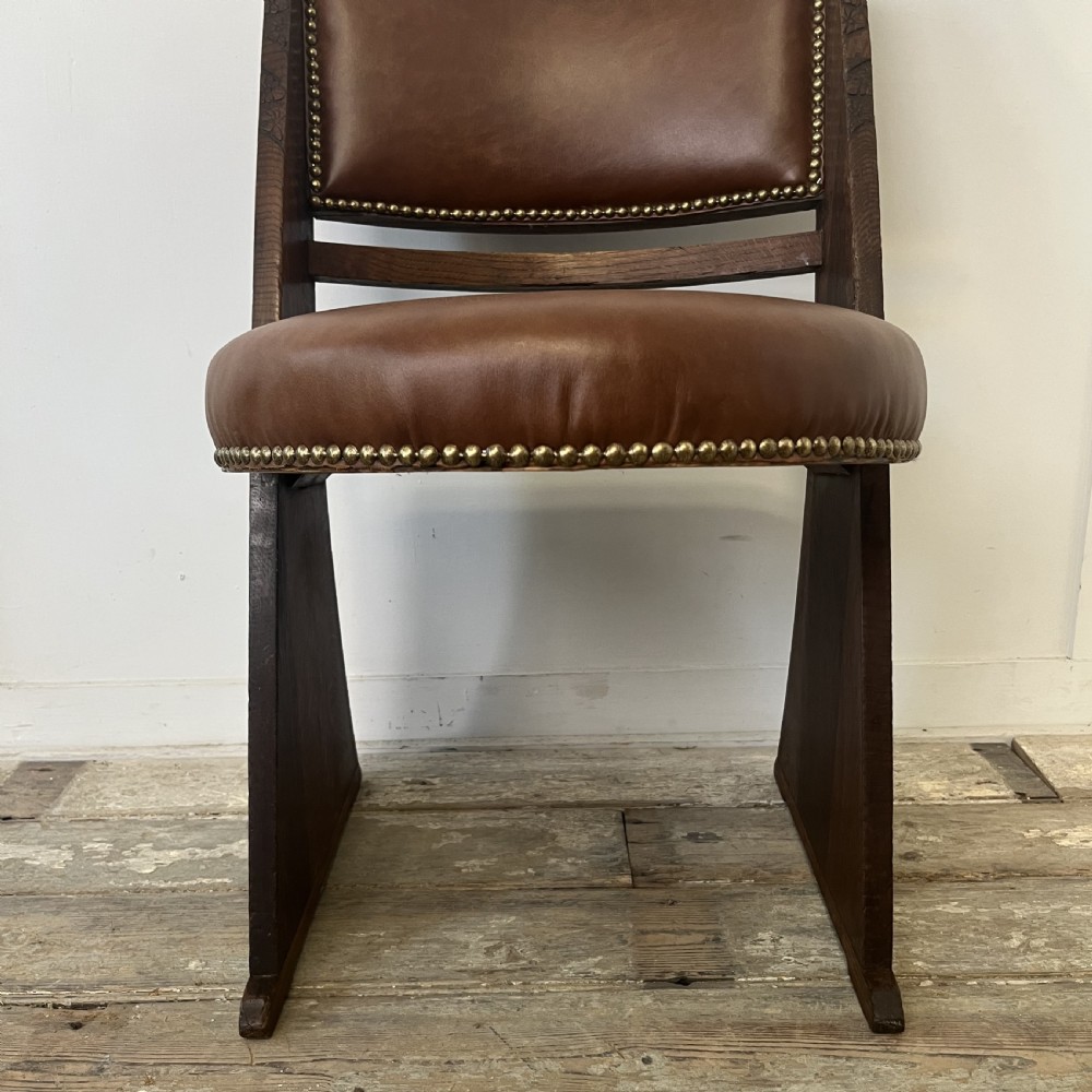 Set of 4 Art Deco Oak Chairs by Ebenezer Gomme View VI