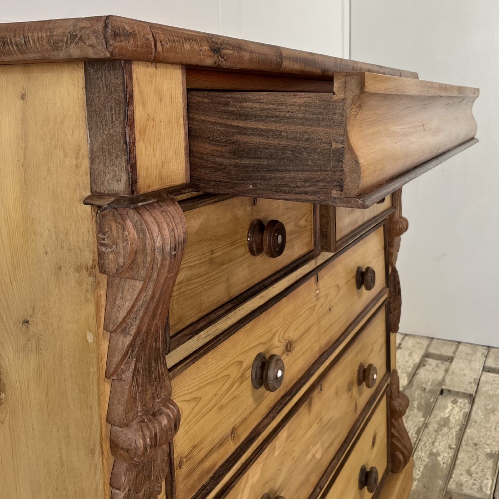 Victorian Pine and Mahogany Chest of Drawers View VI