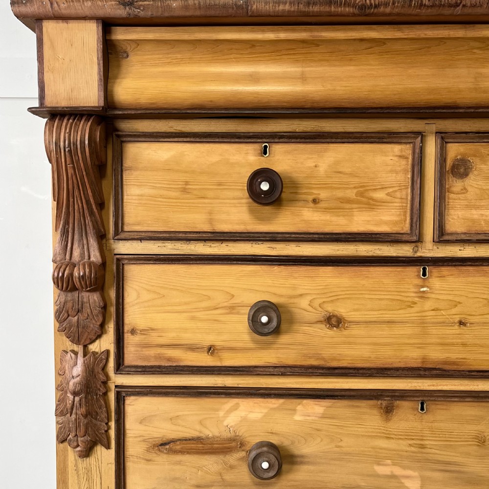 Victorian Pine and Mahogany Chest of Drawers View VII