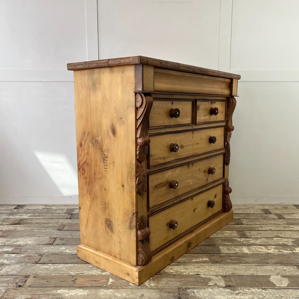 Victorian Pine and Mahogany Chest of Drawers View XXII