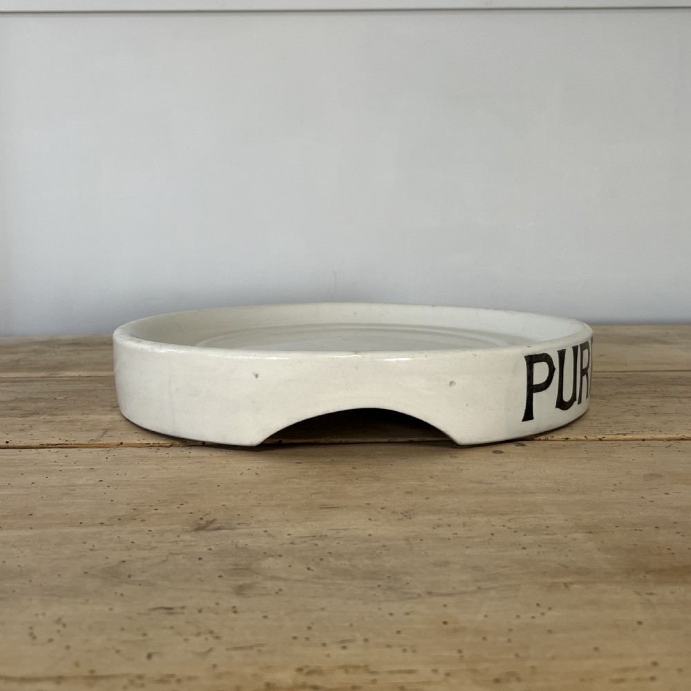 Large Original Creamware PURE BUTTER Slab View V