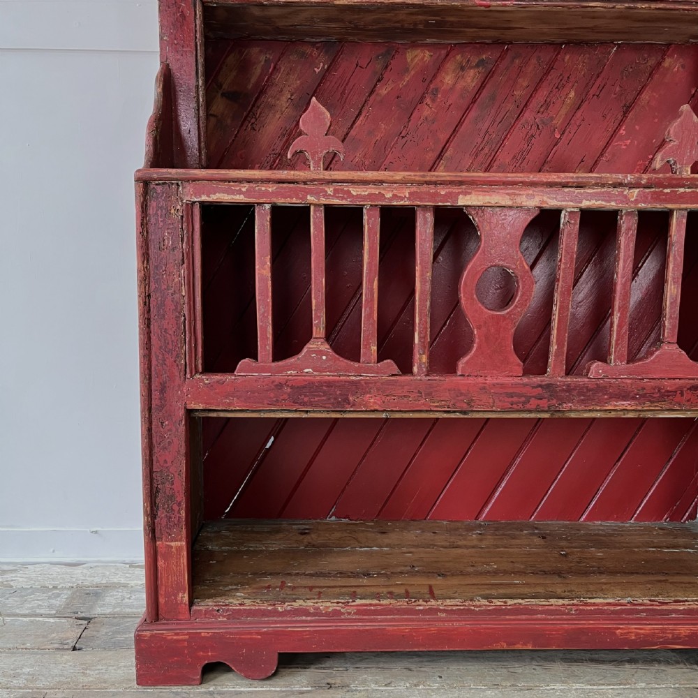 Mid 19th C. Irish Pine Chicken Coop Dresser View II