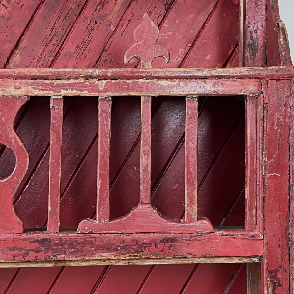 Mid 19th C. Irish Pine Chicken Coop Dresser View IV