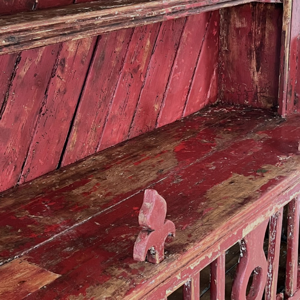 Mid 19th C. Irish Pine Chicken Coop Dresser View V