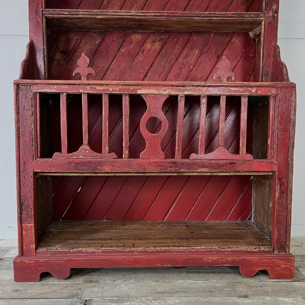 Mid 19th C. Irish Pine Chicken Coop Dresser View XII