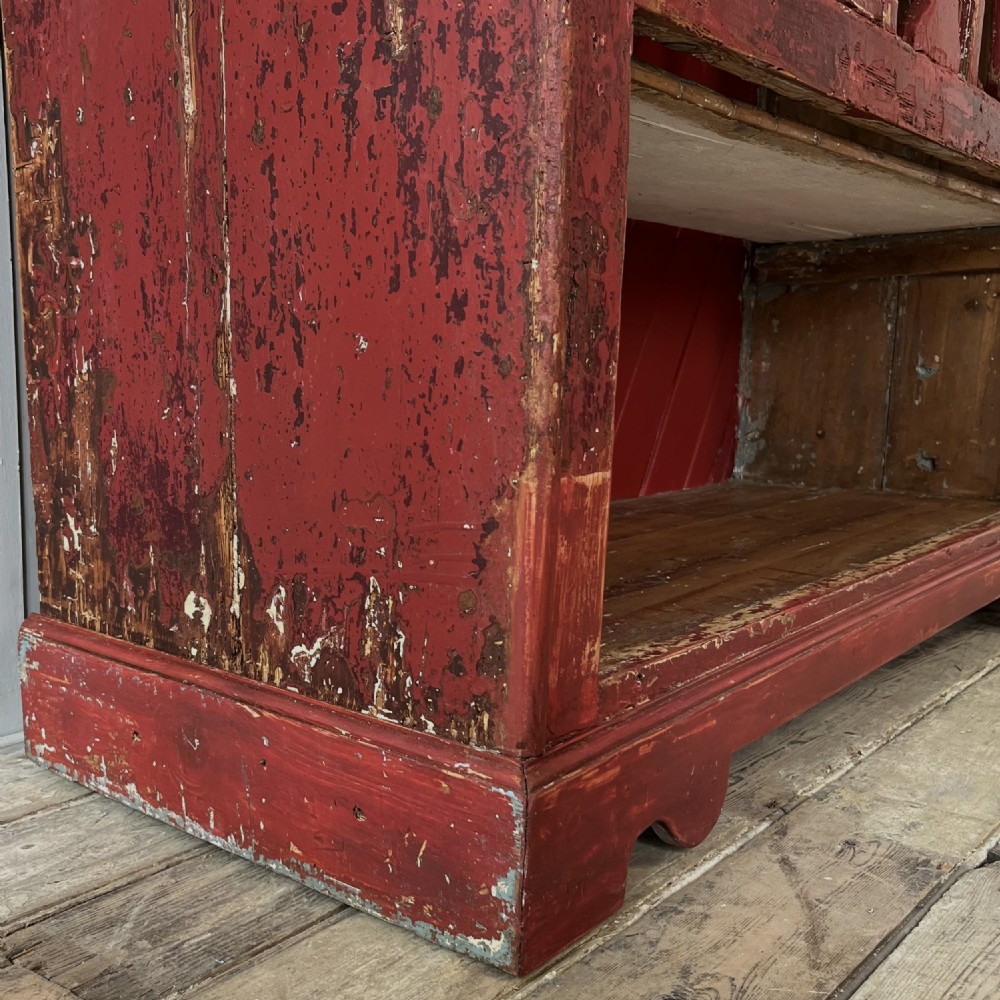 Mid 19th C. Irish Pine Chicken Coop Dresser View XIV