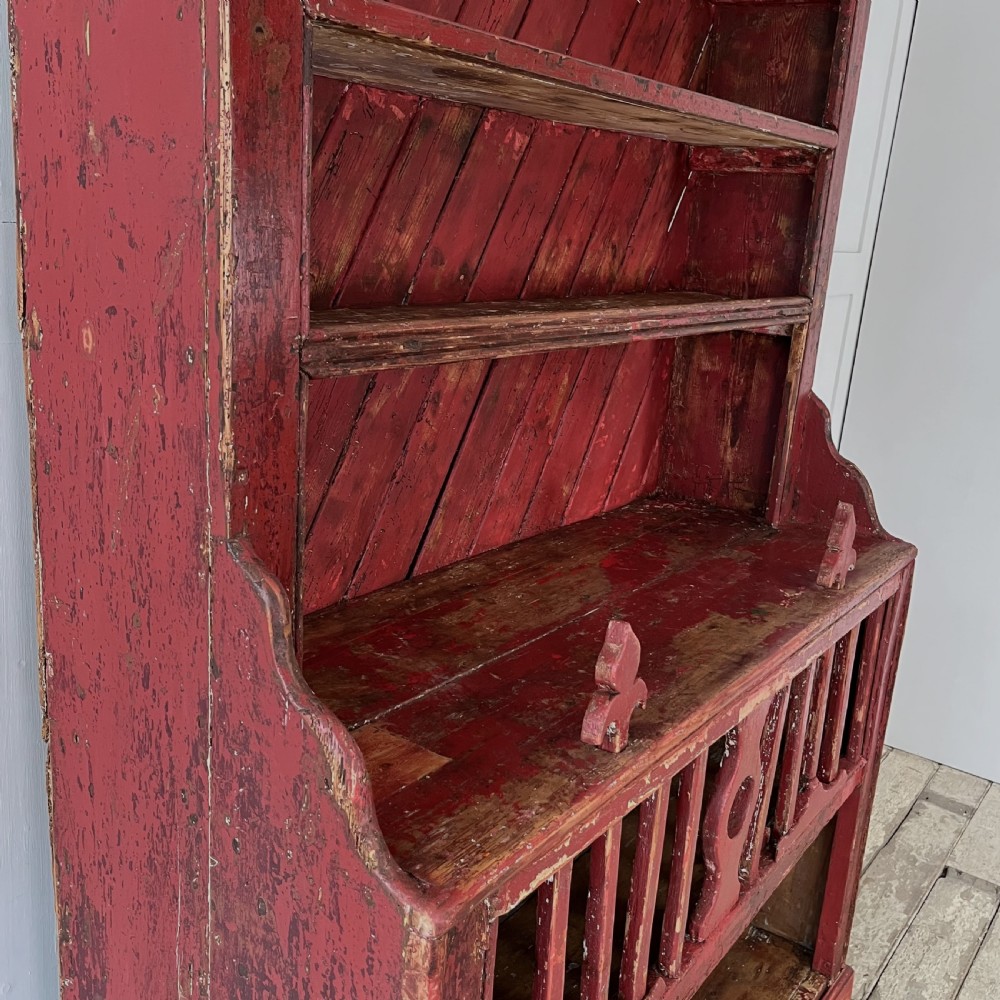 Mid 19th C. Irish Pine Chicken Coop Dresser View XVI
