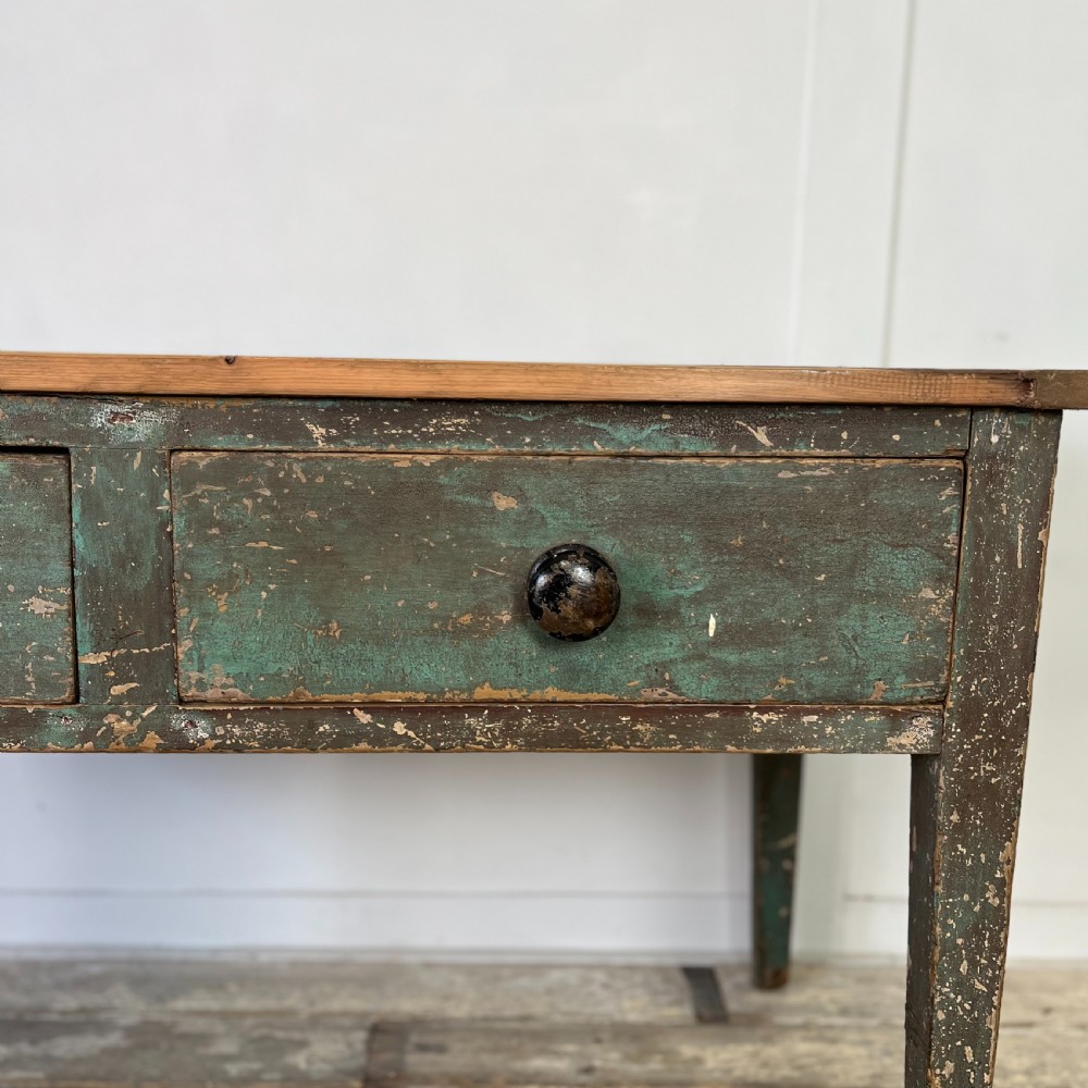 Georgian Painted Pine Dairy Table View III