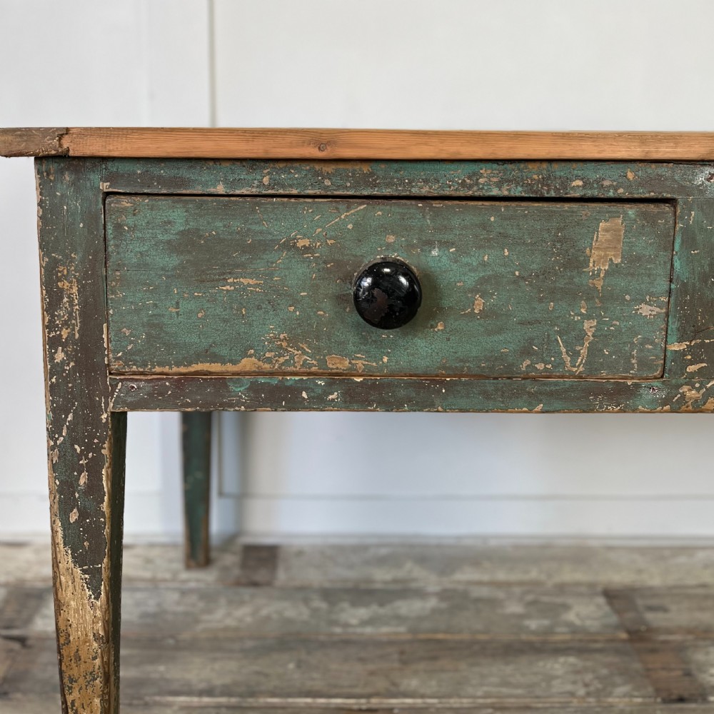 Georgian Painted Pine Dairy Table View IV