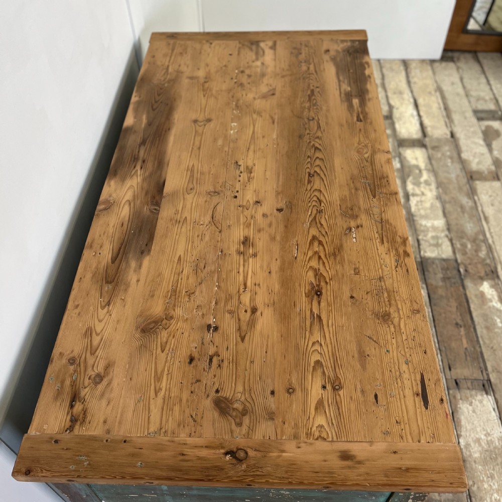 Georgian Painted Pine Dairy Table View V