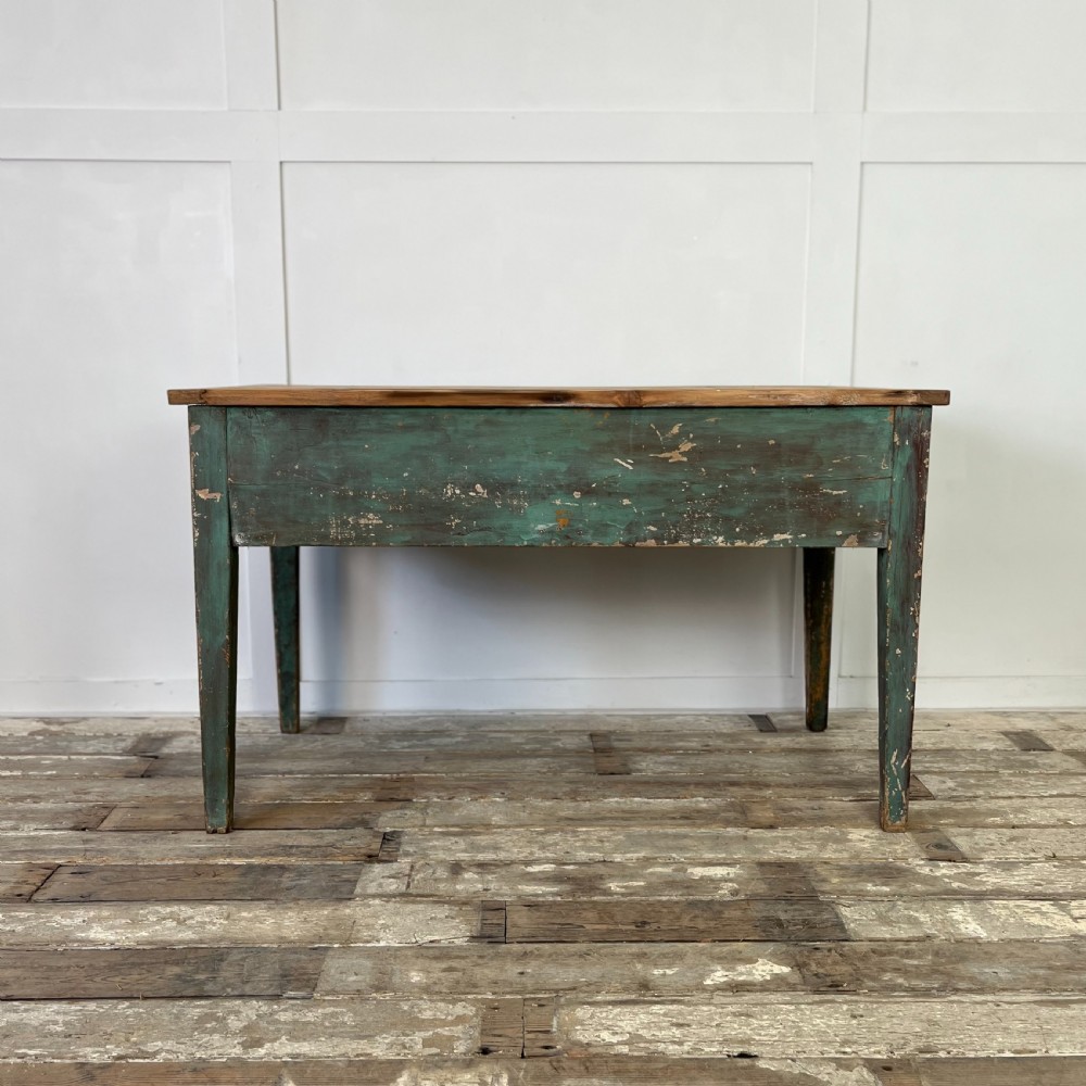 Georgian Painted Pine Dairy Table View IX