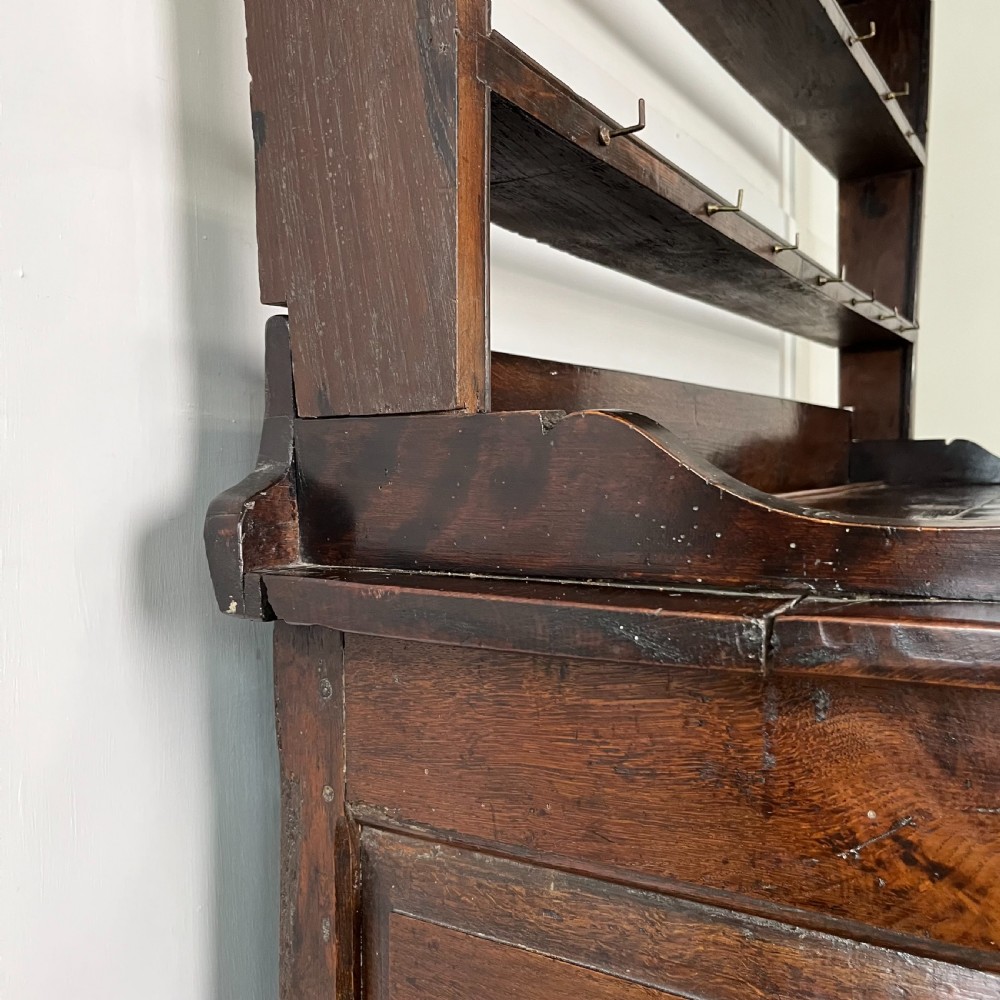 18th C. Oak Kitchen Dresser View XVII