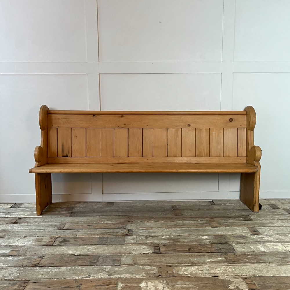 Victorian Pine Church Pew View II