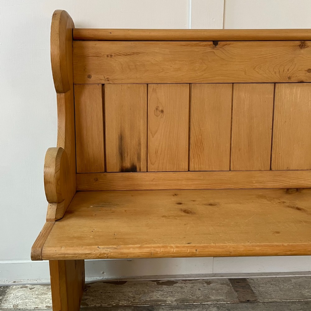 Victorian Pine Church Pew View III