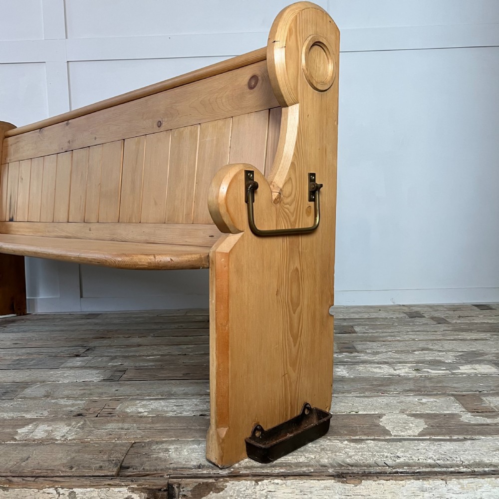 Victorian Pine Church Pew View VIII