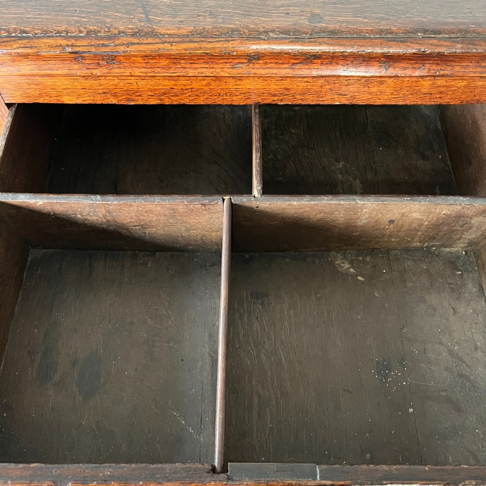 18th C. Oak Nine Drawer Dresser Base View XII