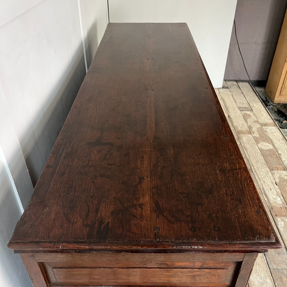 18th C. Oak Nine Drawer Dresser Base View XIV