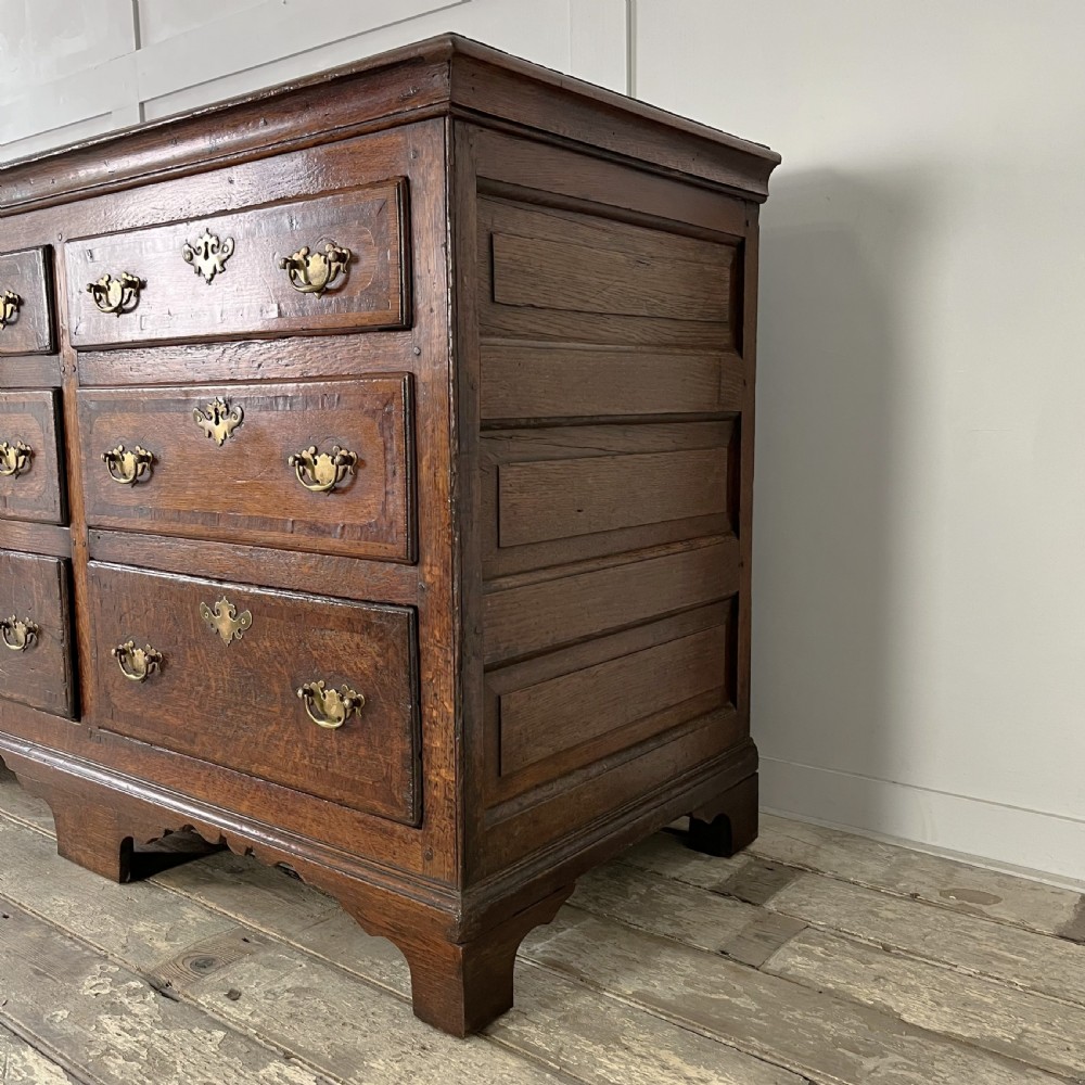 18th C. Oak Nine Drawer Dresser Base View XV