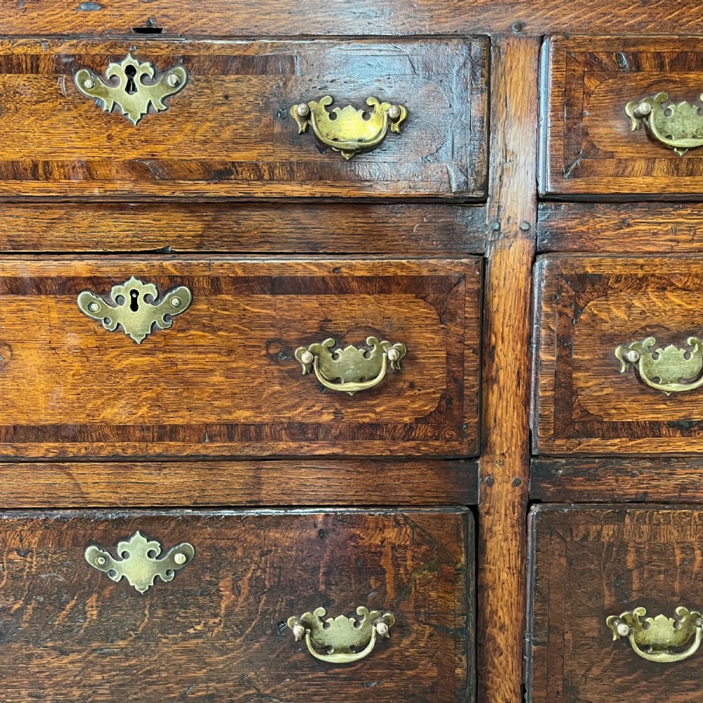 18th C. Oak Nine Drawer Dresser Base View XVI