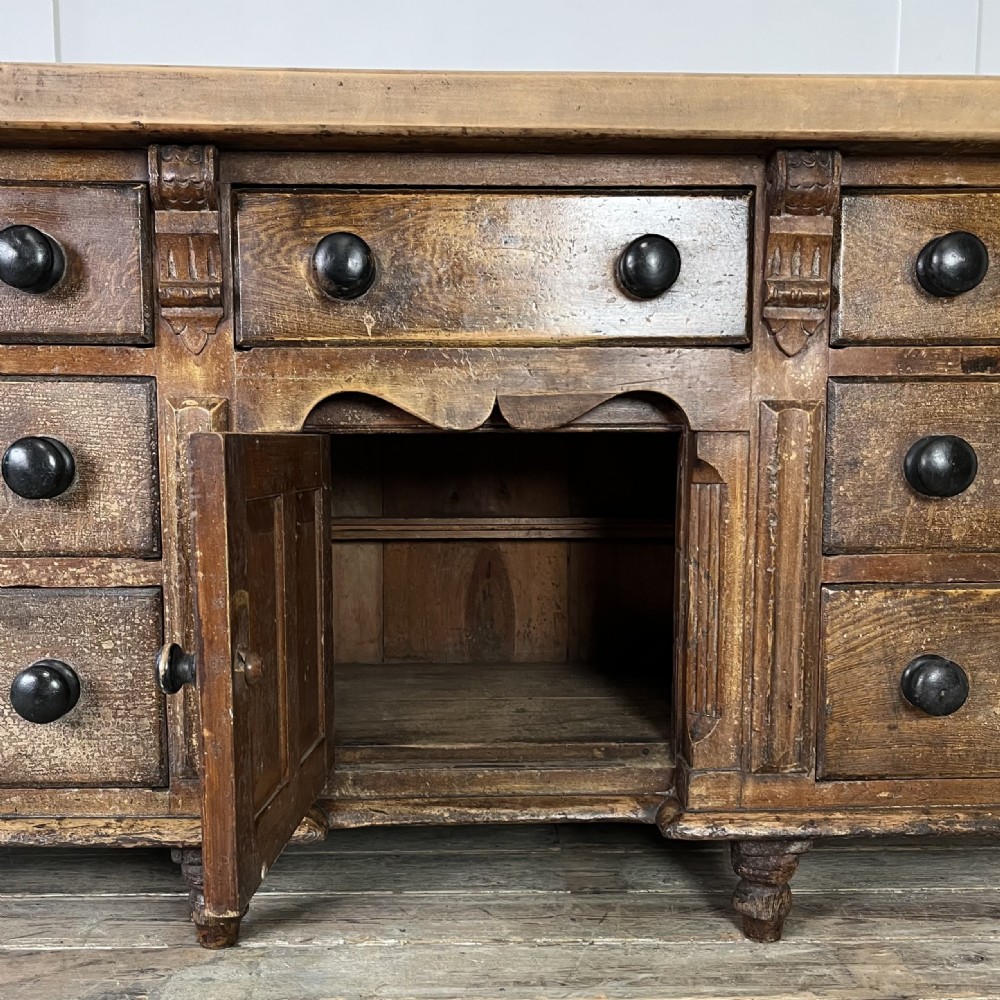 Victorian Pine and Sycamore Dresser Base View III