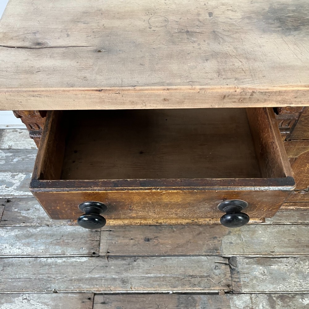 Victorian Pine and Sycamore Dresser Base View VI