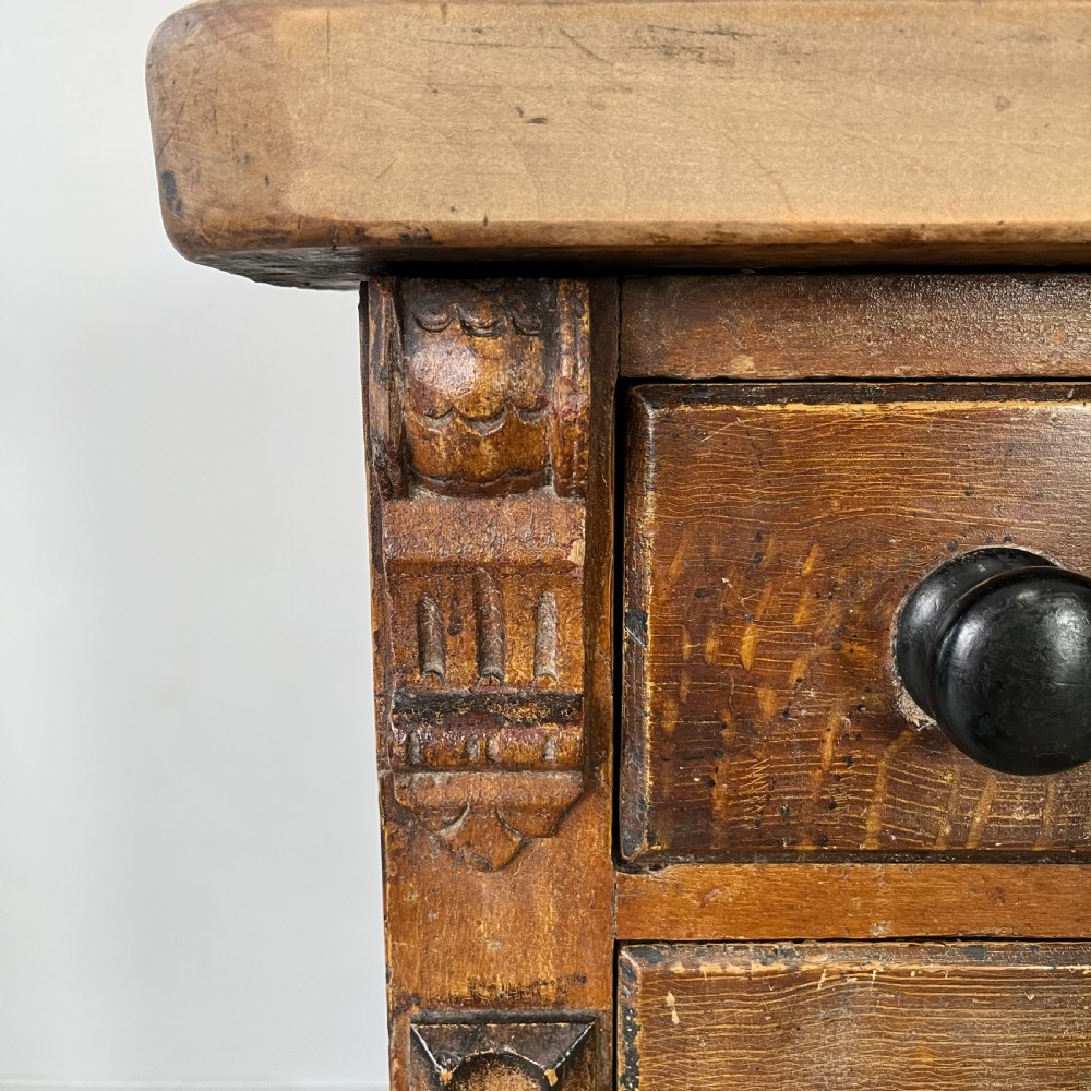 Victorian Pine and Sycamore Dresser Base View IX