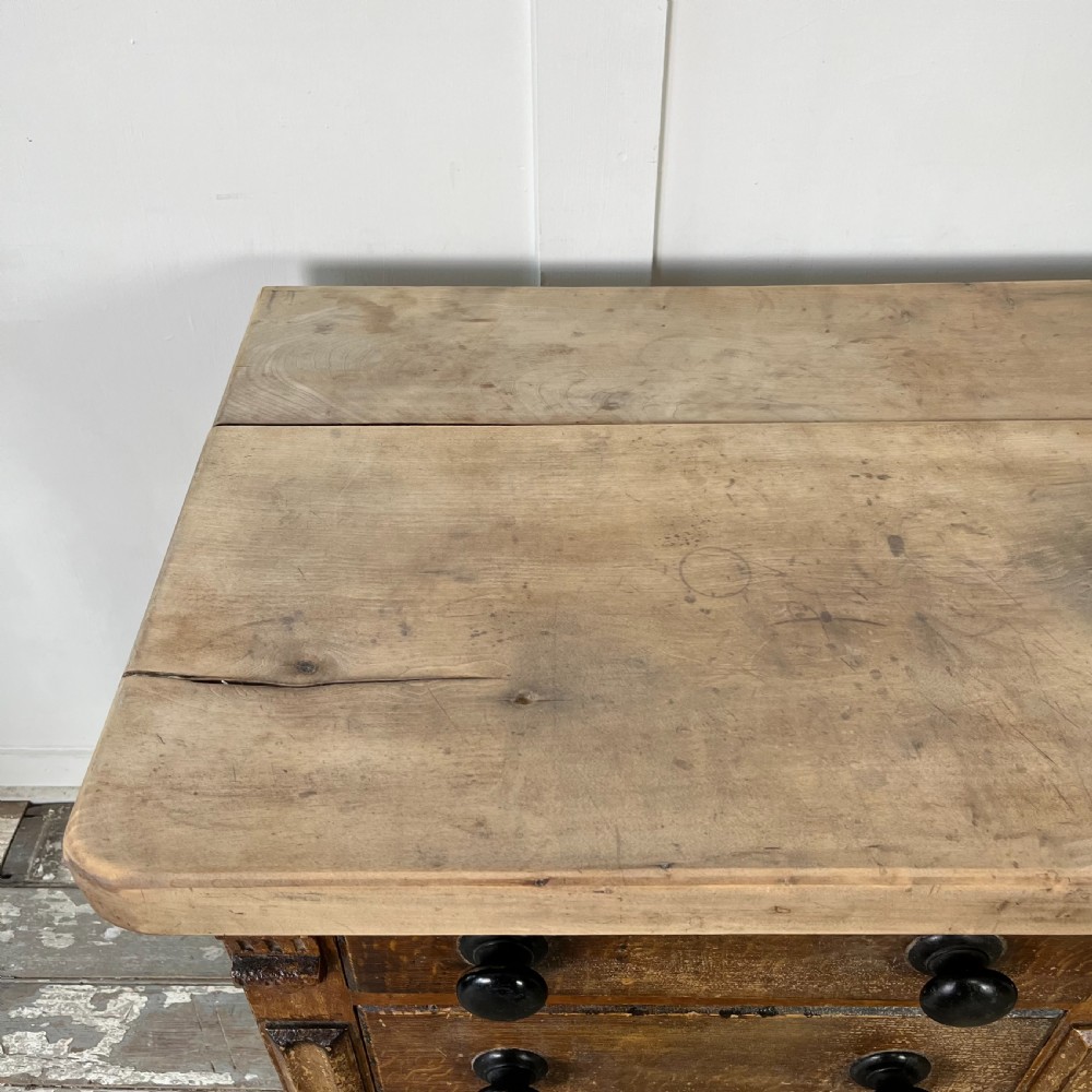 Victorian Pine and Sycamore Dresser Base View XI