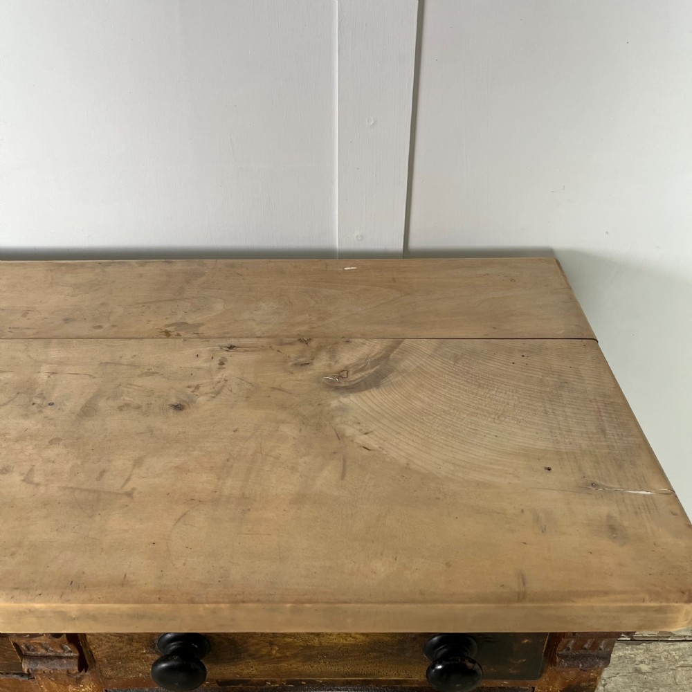 Victorian Pine and Sycamore Dresser Base View XIII