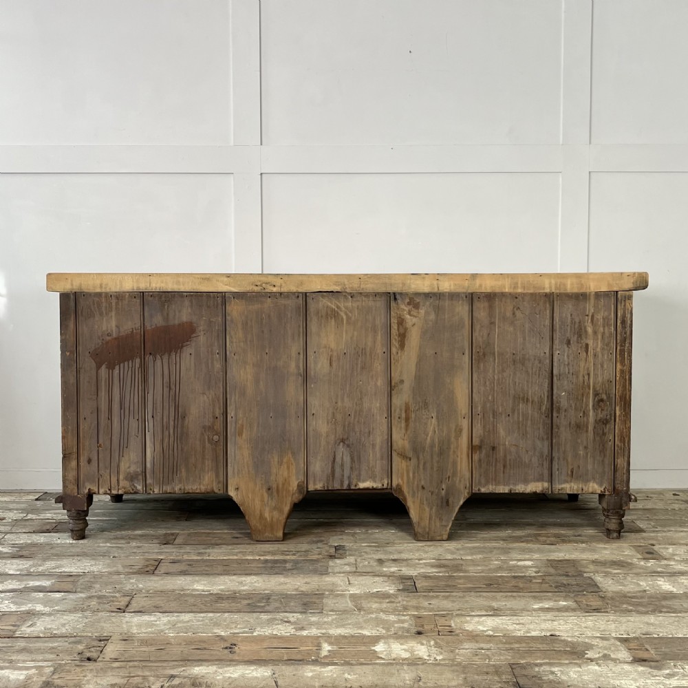 Victorian Pine and Sycamore Dresser Base View XIX