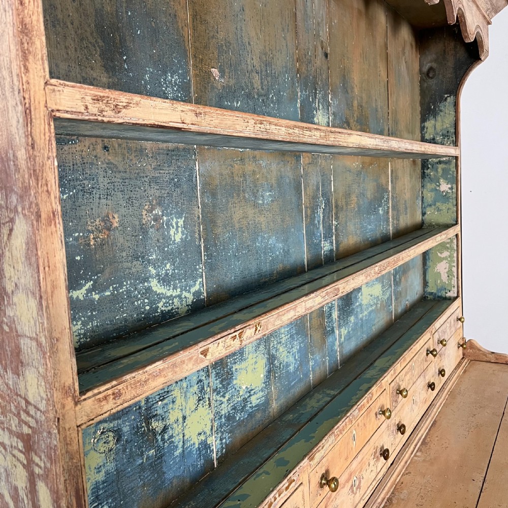 Large Victorian Painted Pine Kitchen Dresser View III