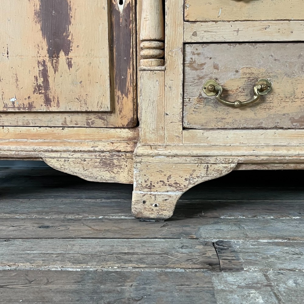 Large Victorian Painted Pine Kitchen Dresser View VIII