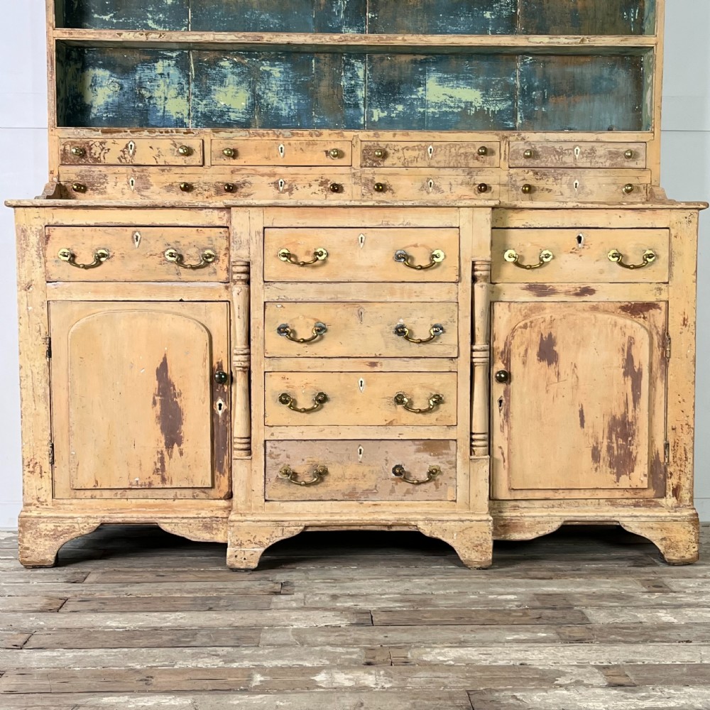 Large Victorian Painted Pine Kitchen Dresser View IX
