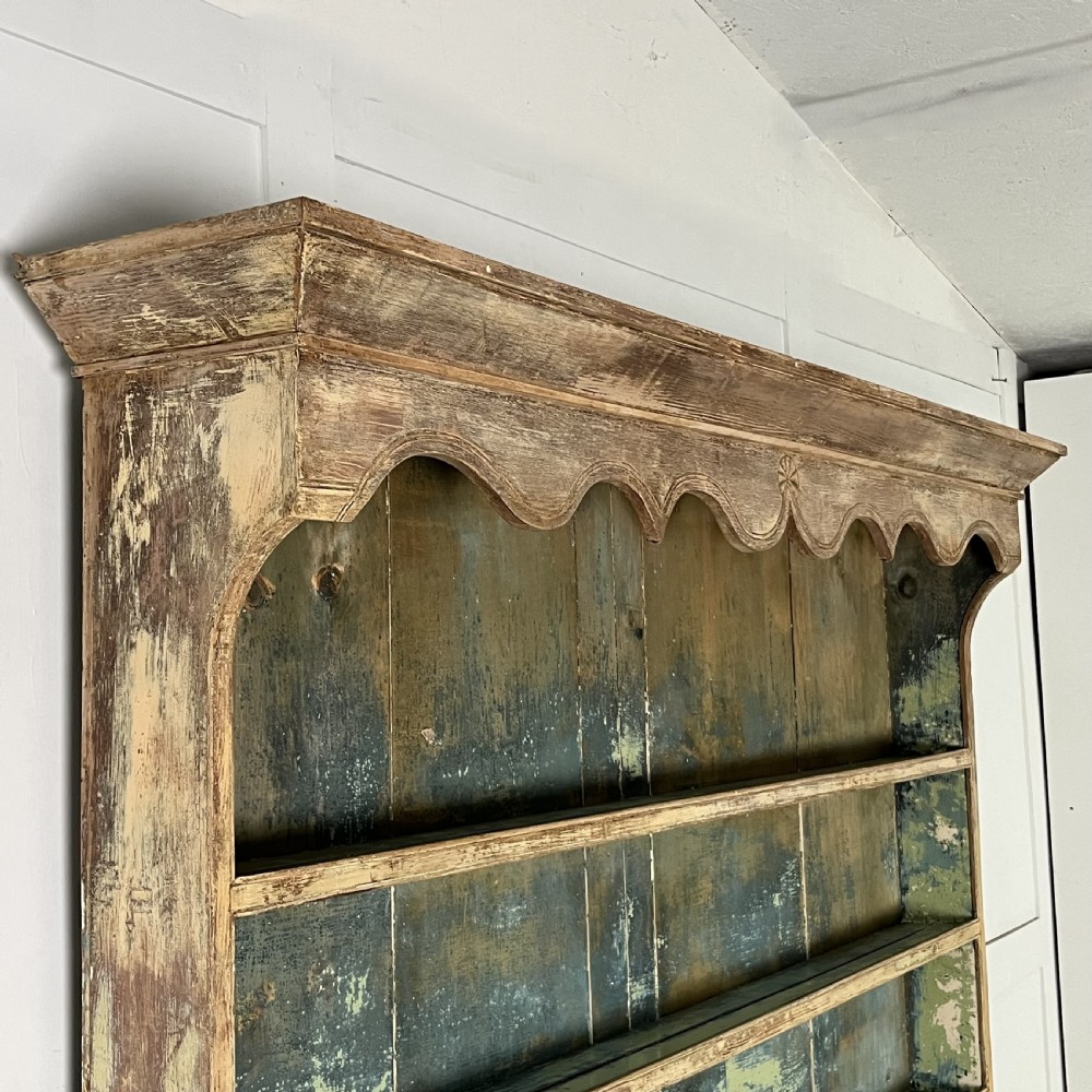 Large Victorian Painted Pine Kitchen Dresser View XIV