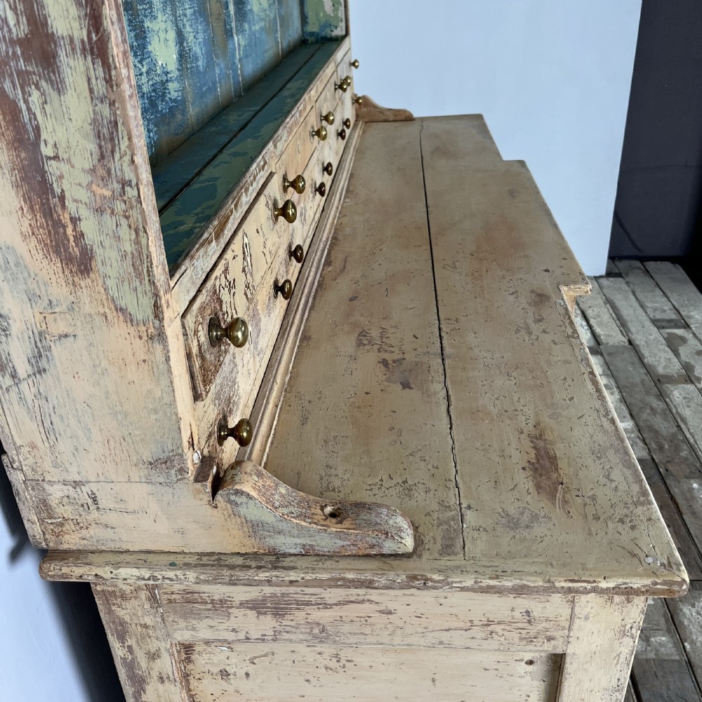 Large Victorian Painted Pine Kitchen Dresser View XIX