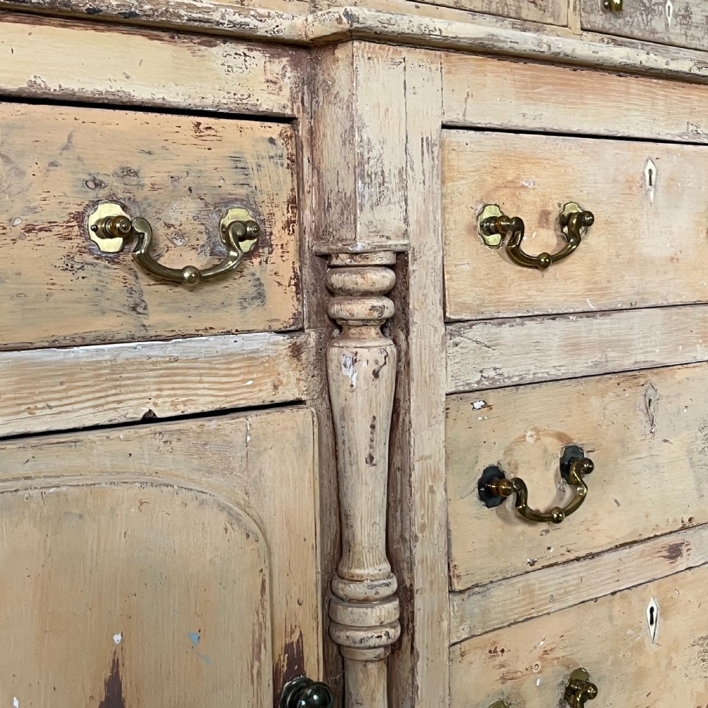 Large Victorian Painted Pine Kitchen Dresser View XXIII