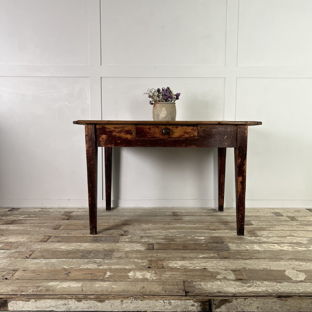 Small Victorian Pine Kitchen Table
