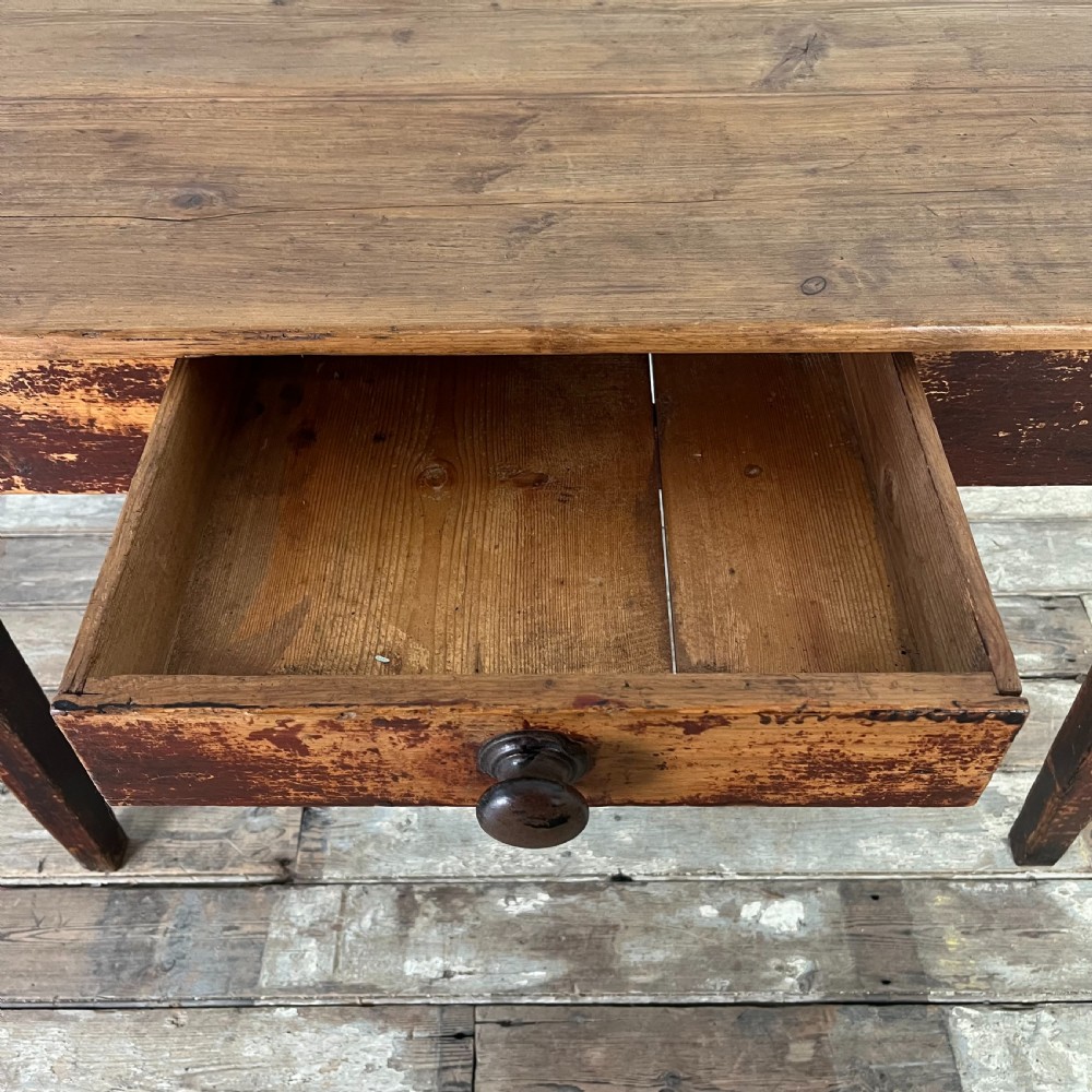 Small Victorian Pine Kitchen Table View III