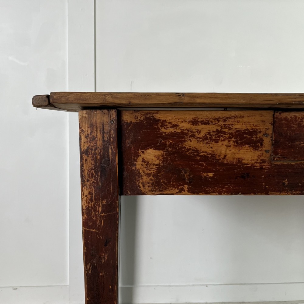 Small Victorian Pine Kitchen Table View VIII