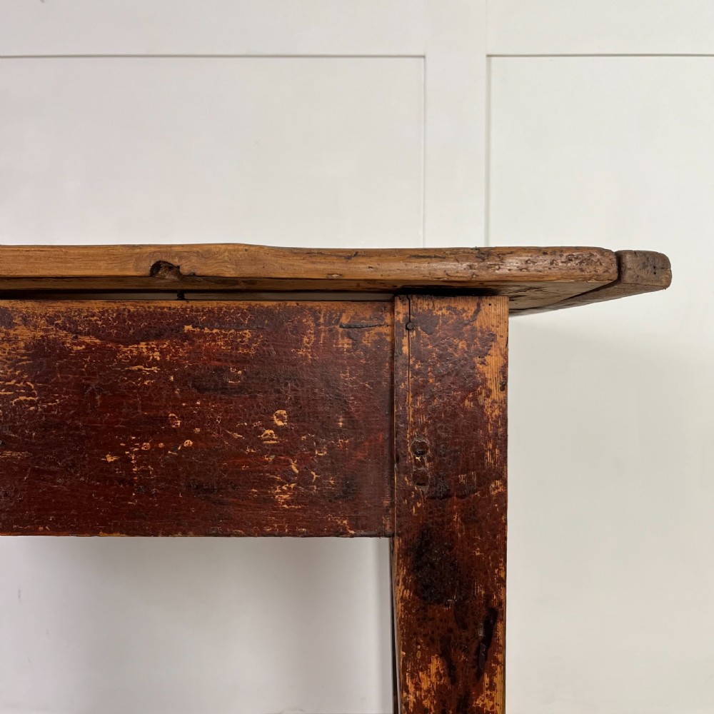 Small Victorian Pine Kitchen Table View IX