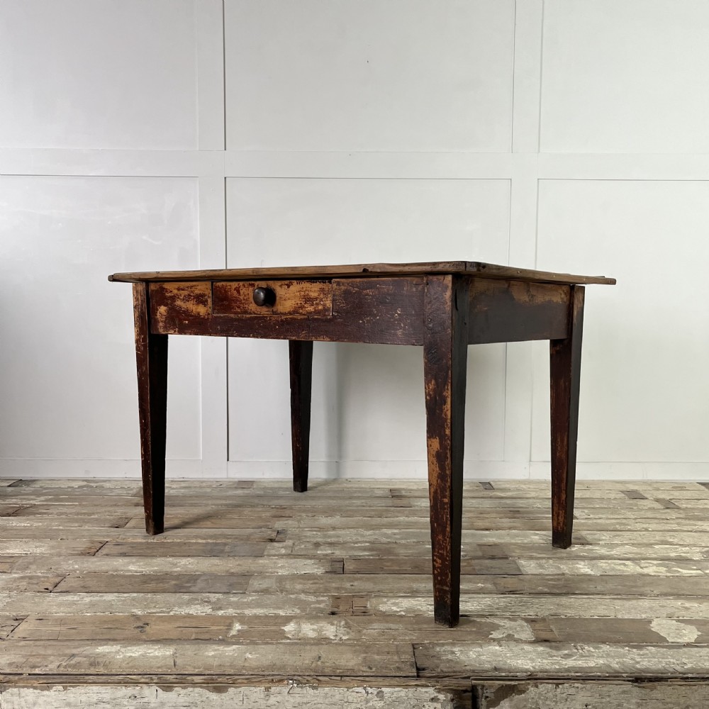 Small Victorian Pine Kitchen Table View X