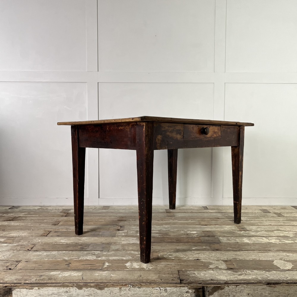 Small Victorian Pine Kitchen Table View XV